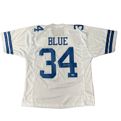 Image of Jaydon Blue Signed Dallas Cowboys Custom Jersey Autographed JSA COA