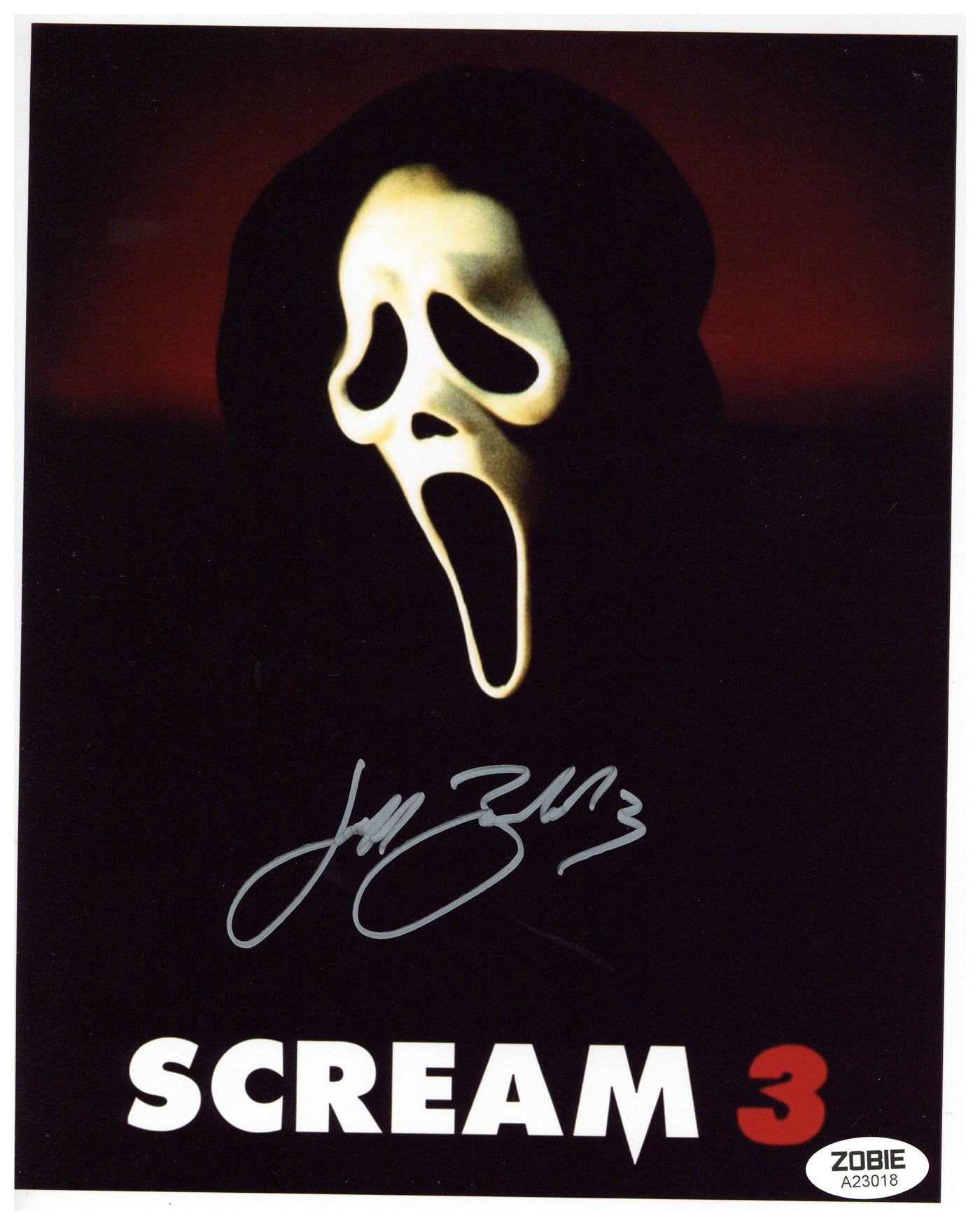 Jeff Brockton Signed 8x10 Photo Scream 3 Ghostface Autographed Zobie COA