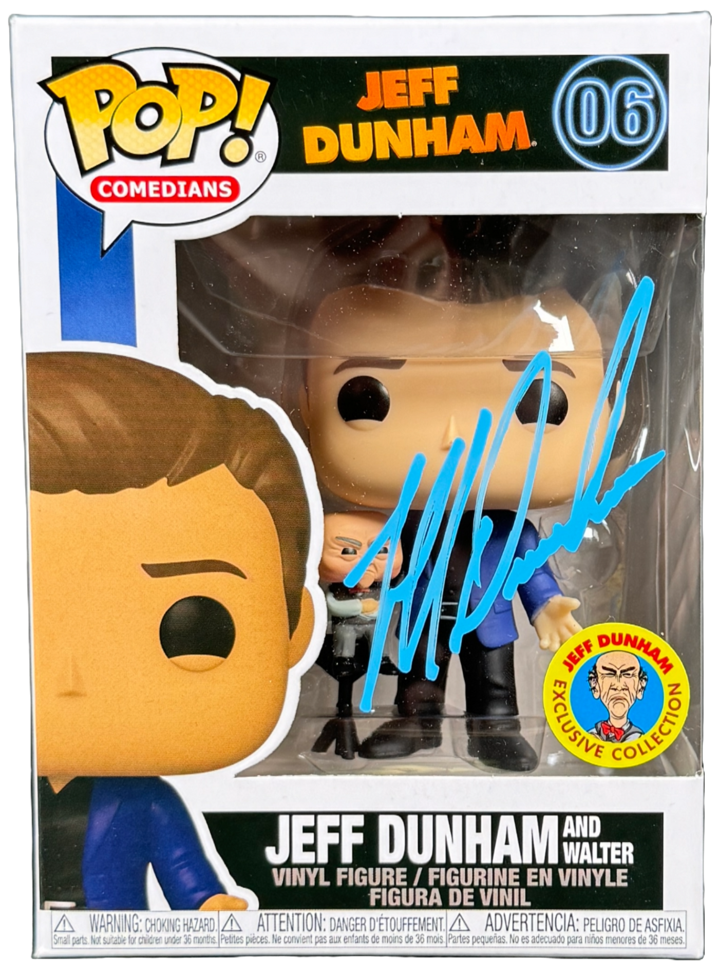 Jeff Dunham Signed Jeff Dunham and Walter Funko Pop Autographed JSA COA