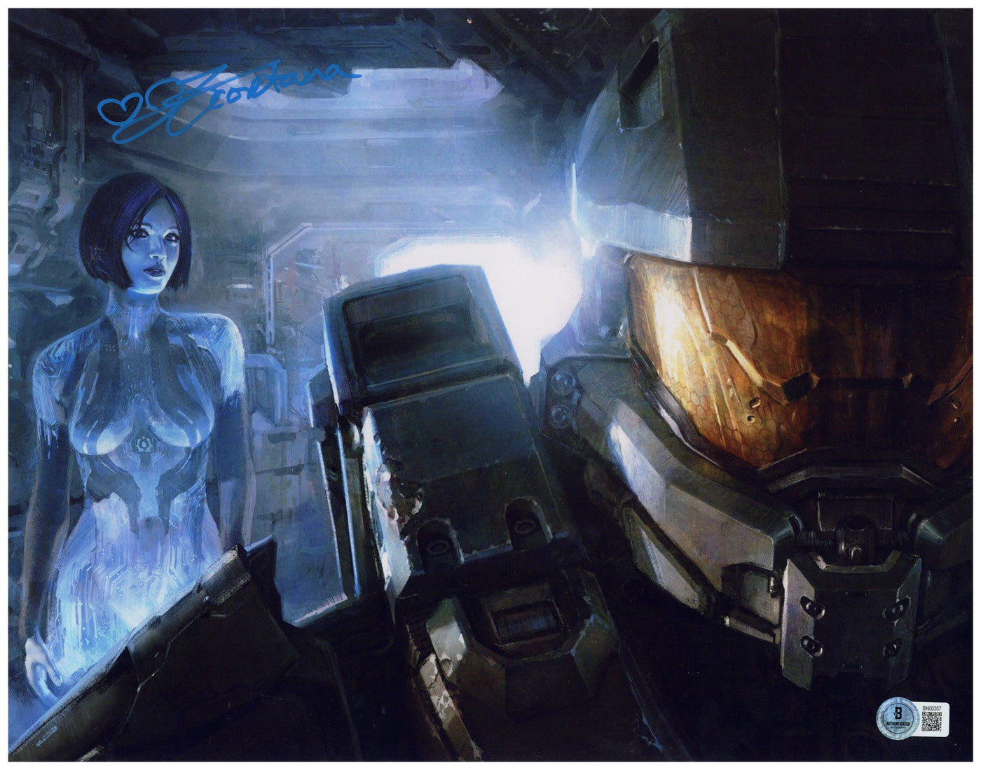 Jen Taylor Signed 11x14 Photo Halo Voice of Cortana Autographed BAS COA