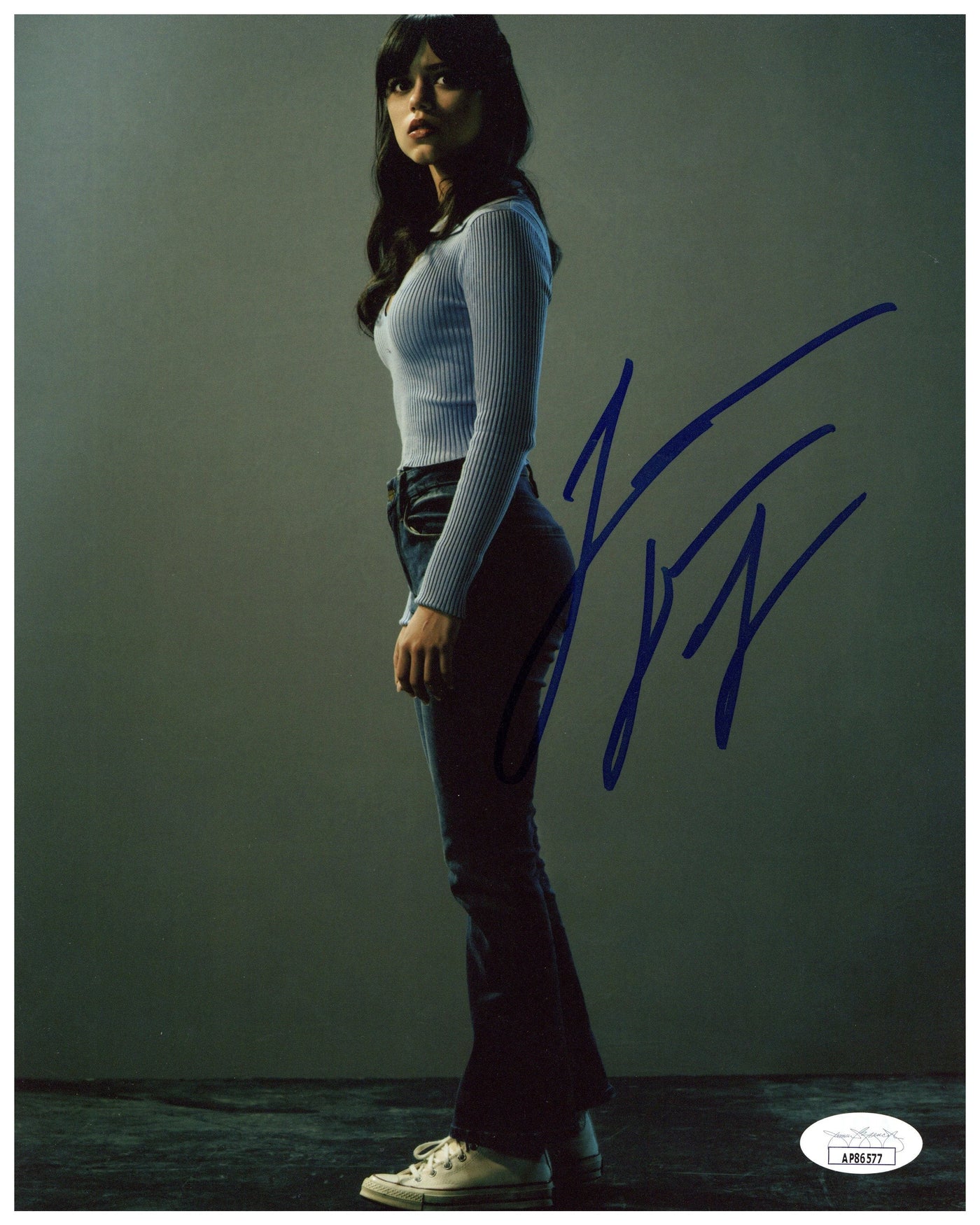 Jenna Ortega Signed 8x10 Photo Authentic Scream Horror Autographed JSA COA