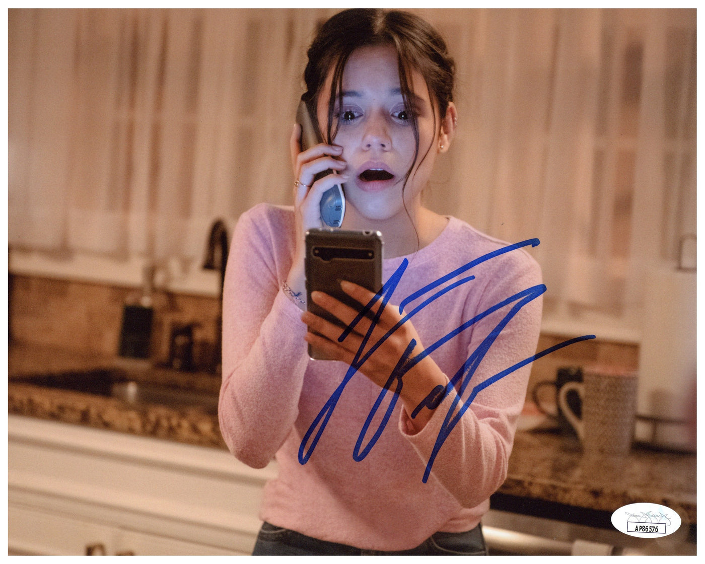 Jenna Ortega Signed 8x10 Photo Scream Horror Autographed JSA COA