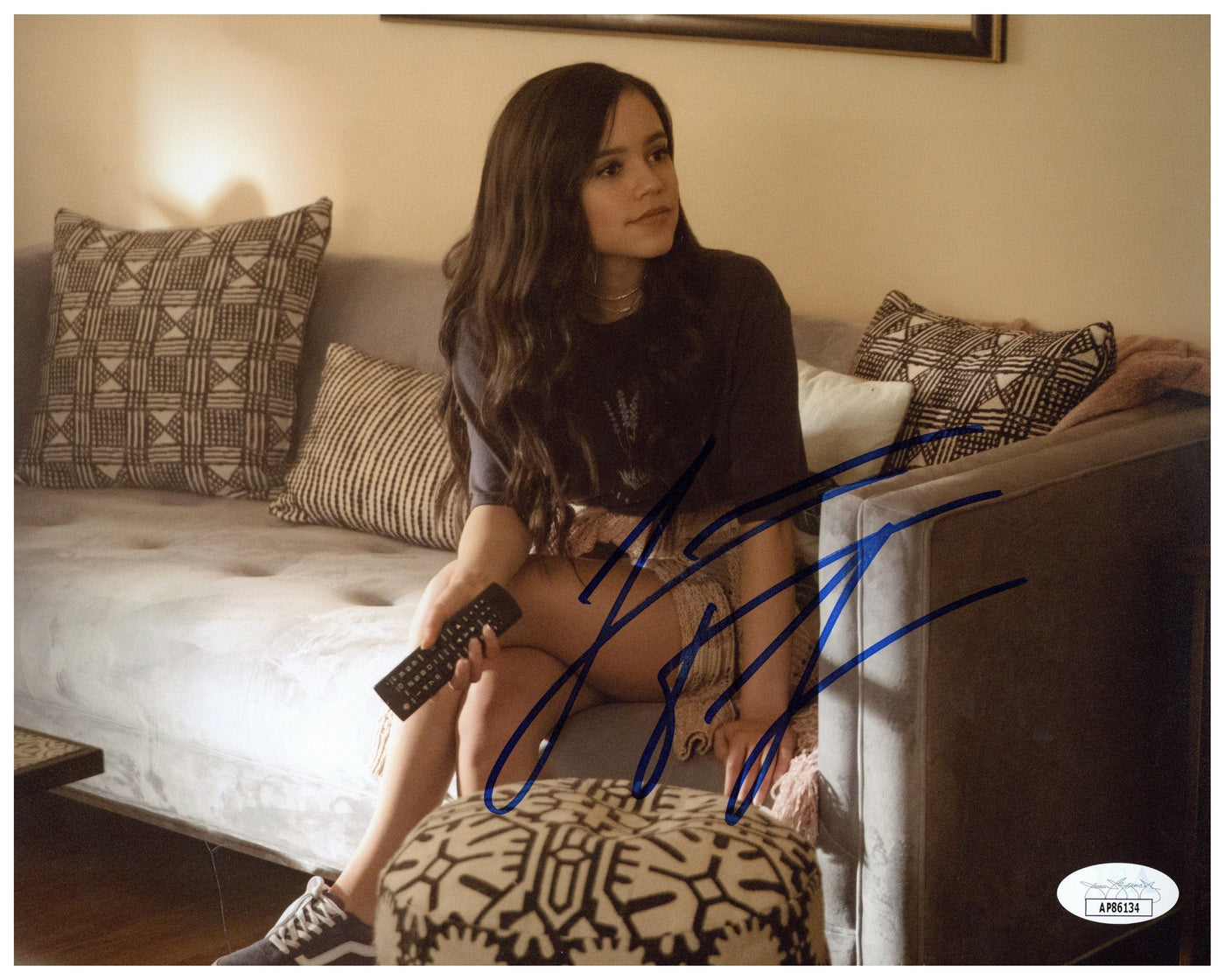 Jenna Ortega Signed 8x10 Photo You Ellie Alves Authentic Autographed JSA COA