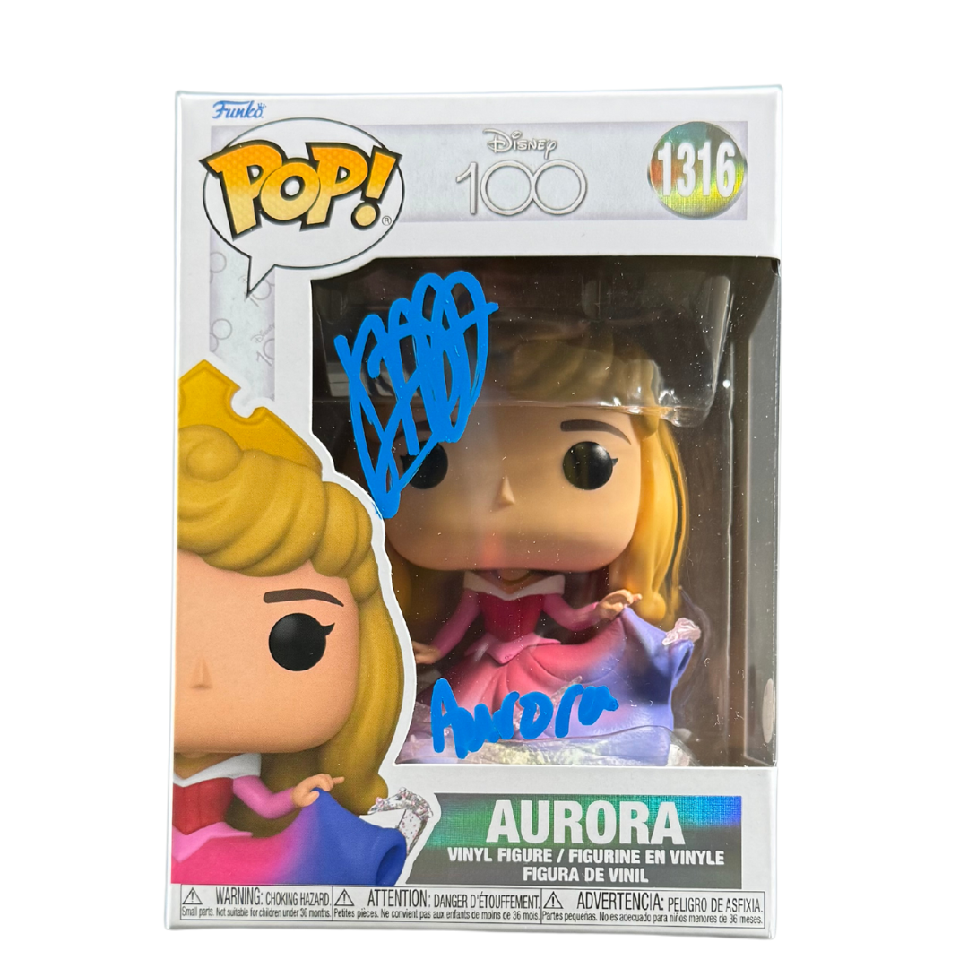 Jennifer Hale Signed Funko POP Disney 100 1316 Aurora Autographed JSA COA