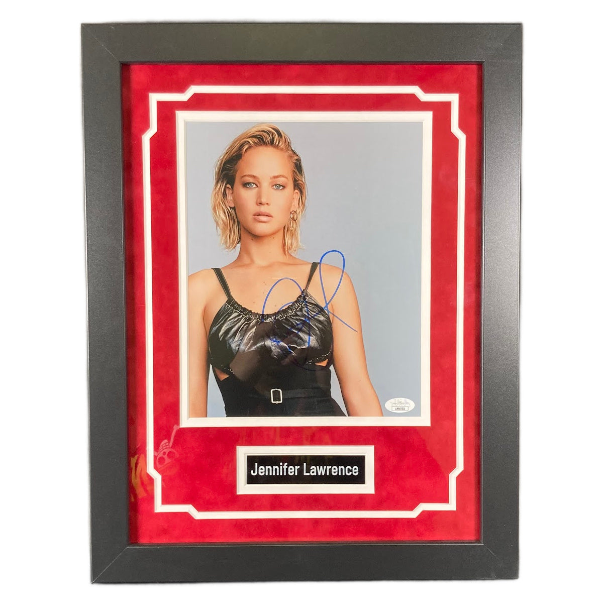 Jennifer Lawrence Signed 8x10 Photo Custom Framed The Hunger Games Autographed JSA COA