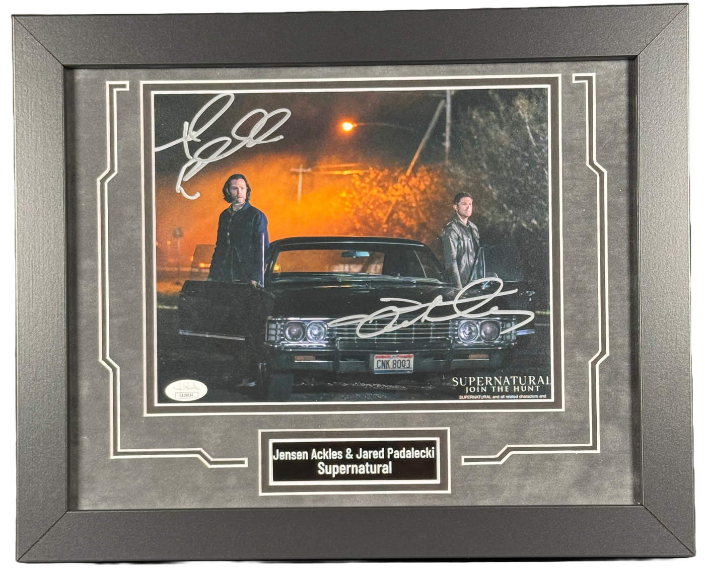 Jensen Ackles & Jared Padalecki Signed Custom Framed 8x10 Photo Supernatural JSA