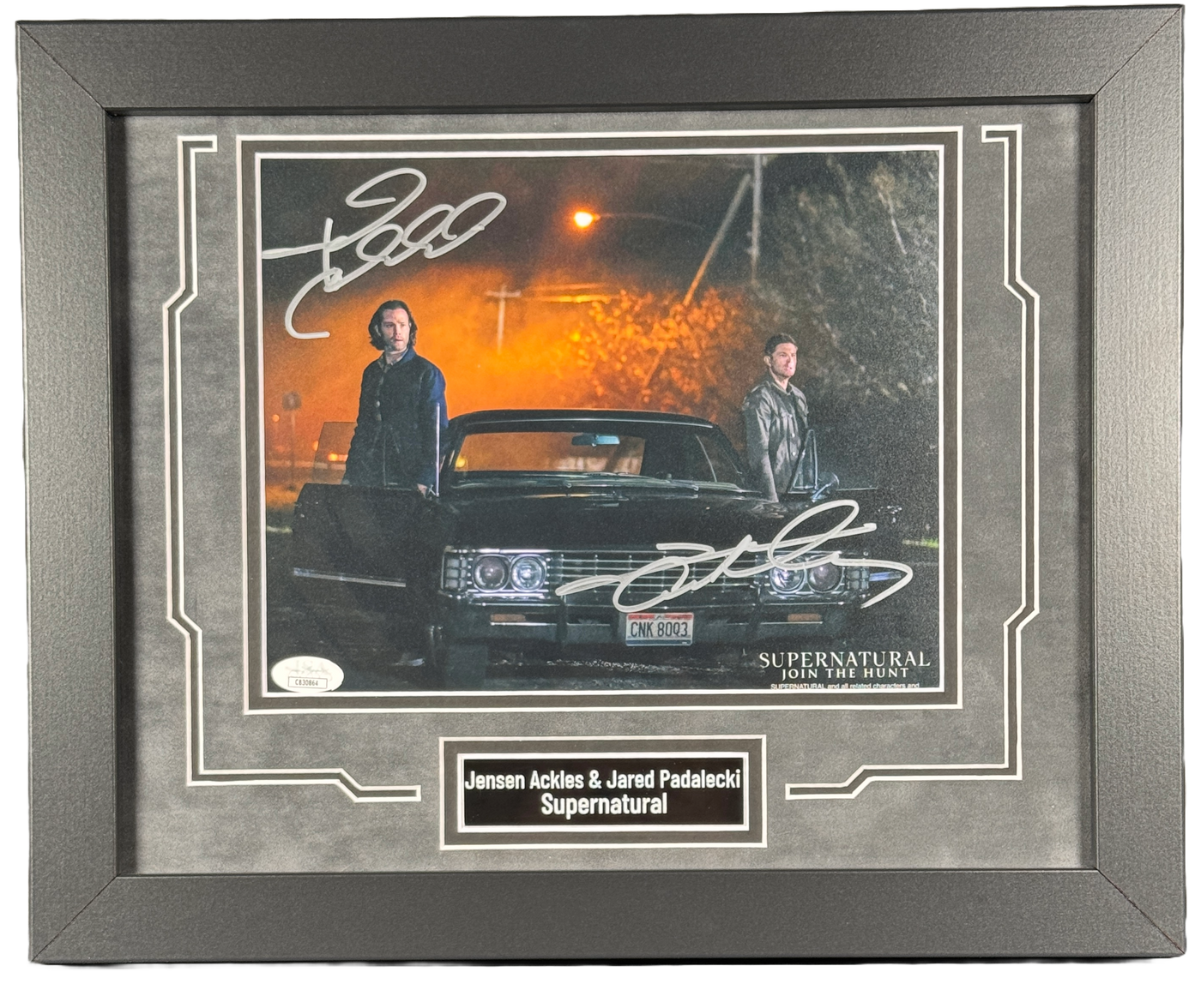 Jensen Ackles & Jared Padalecki Signed Custom Framed 8x10 Photo Supernatural JSA