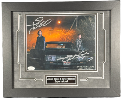 Jensen Ackles & Jared Padalecki Signed Custom Framed 8x10 Photo Supernatural JSA