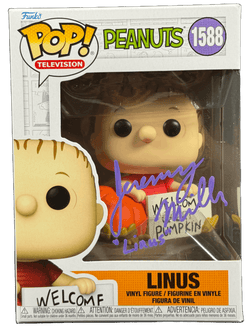 Image of Jeremy Miller Signed Funko POP Peanuts Linus Autographed JSA COA 2