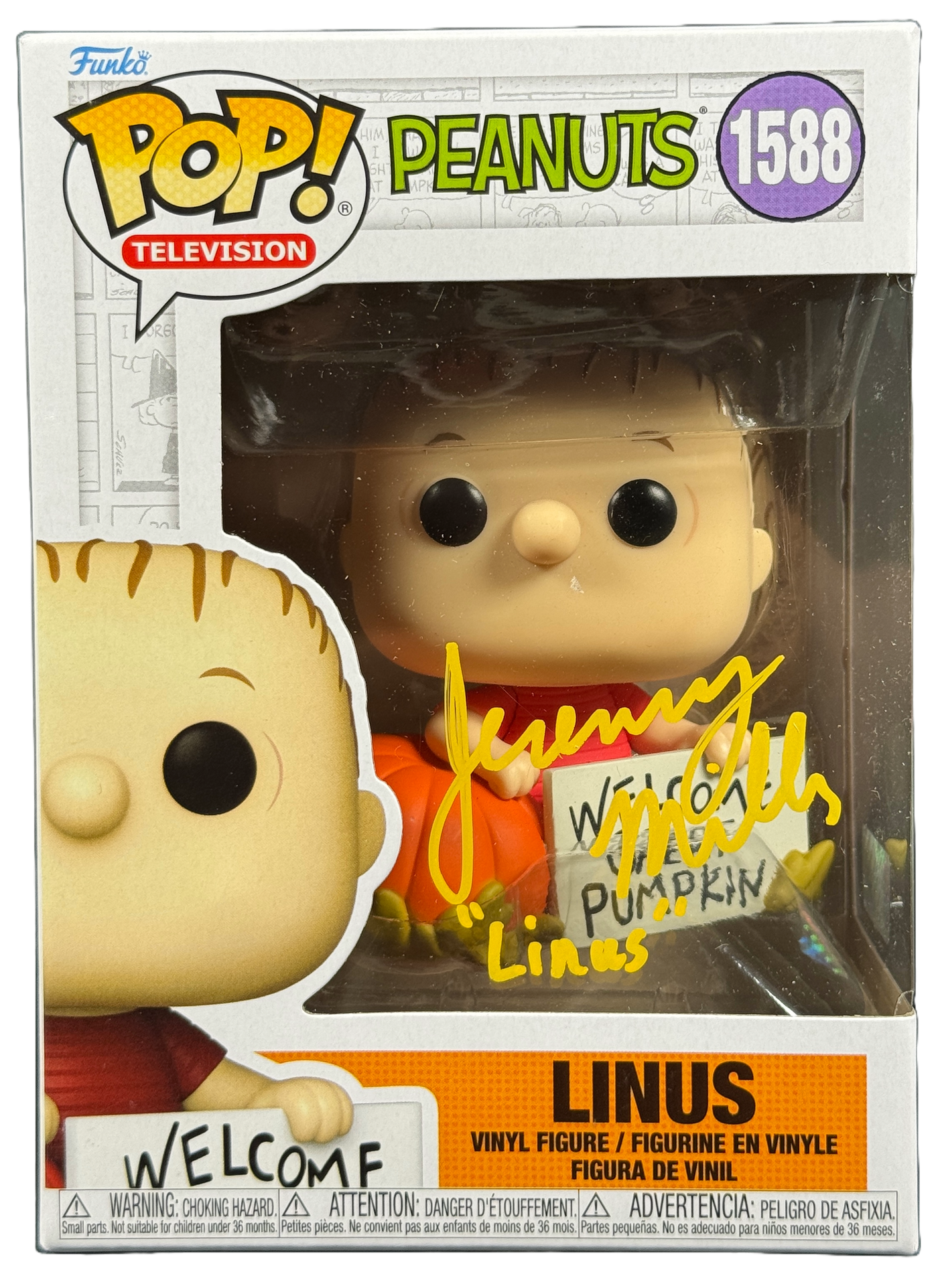 Jeremy Miller Signed Funko POP Peanuts Linus Autographed JSA COA 4