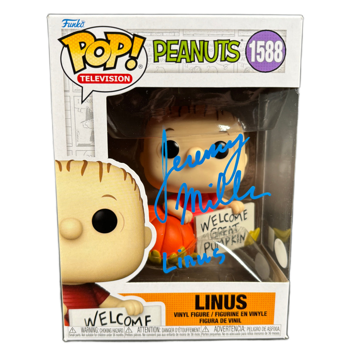 Jeremy Miller Signed Funko POP Peanuts Linus Autographed JSA COA