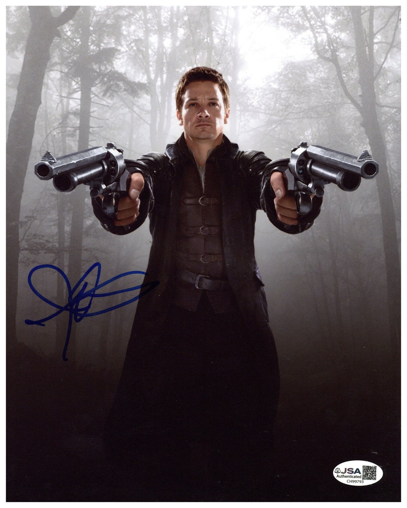Jeremy Renner Signed 8x10 Photo Hansel & Gretel Witch Hunters Autographed JSA COA
