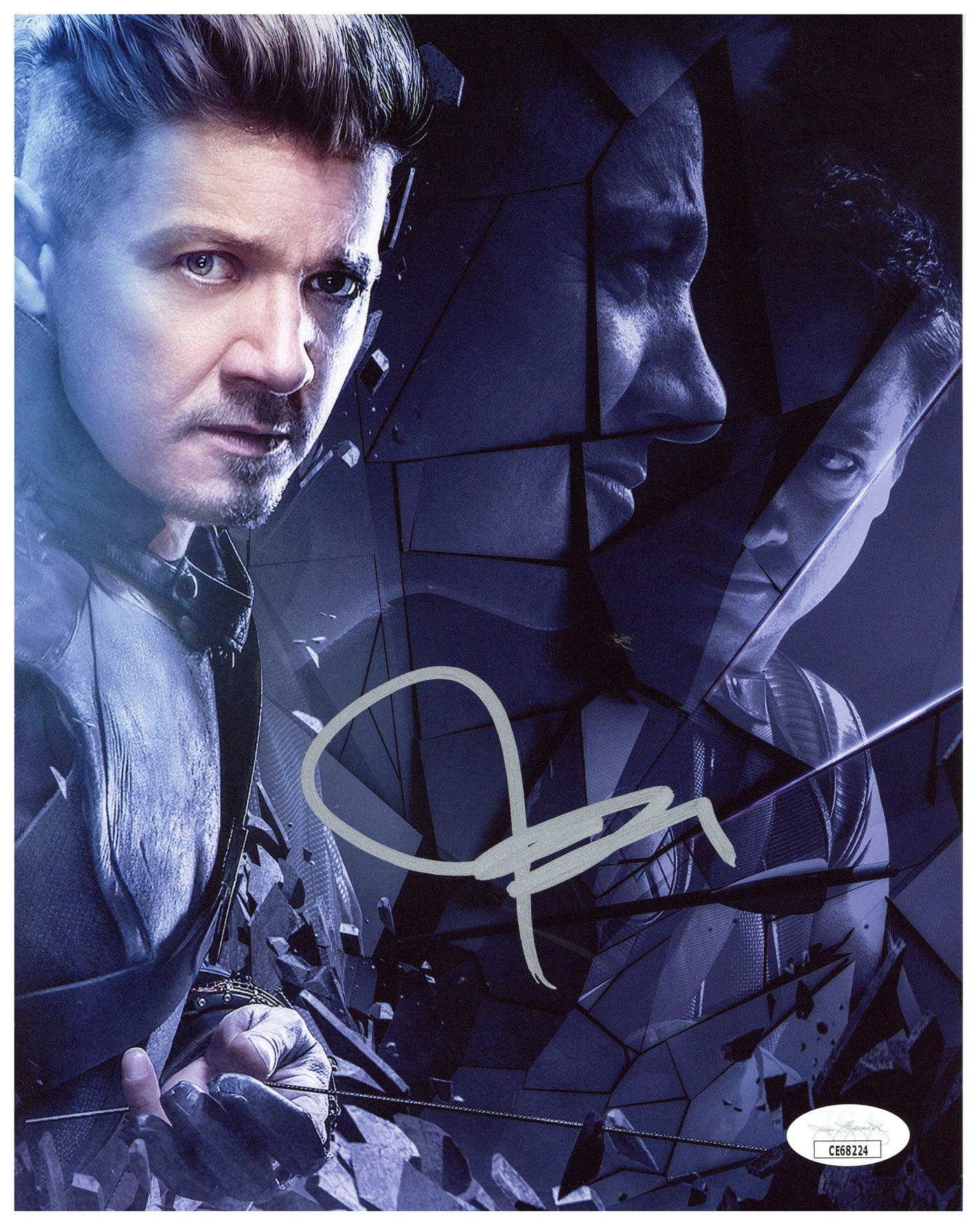 Jeremy Renner Signed 8x10 Photo Hawkeye Autographed JSA COA