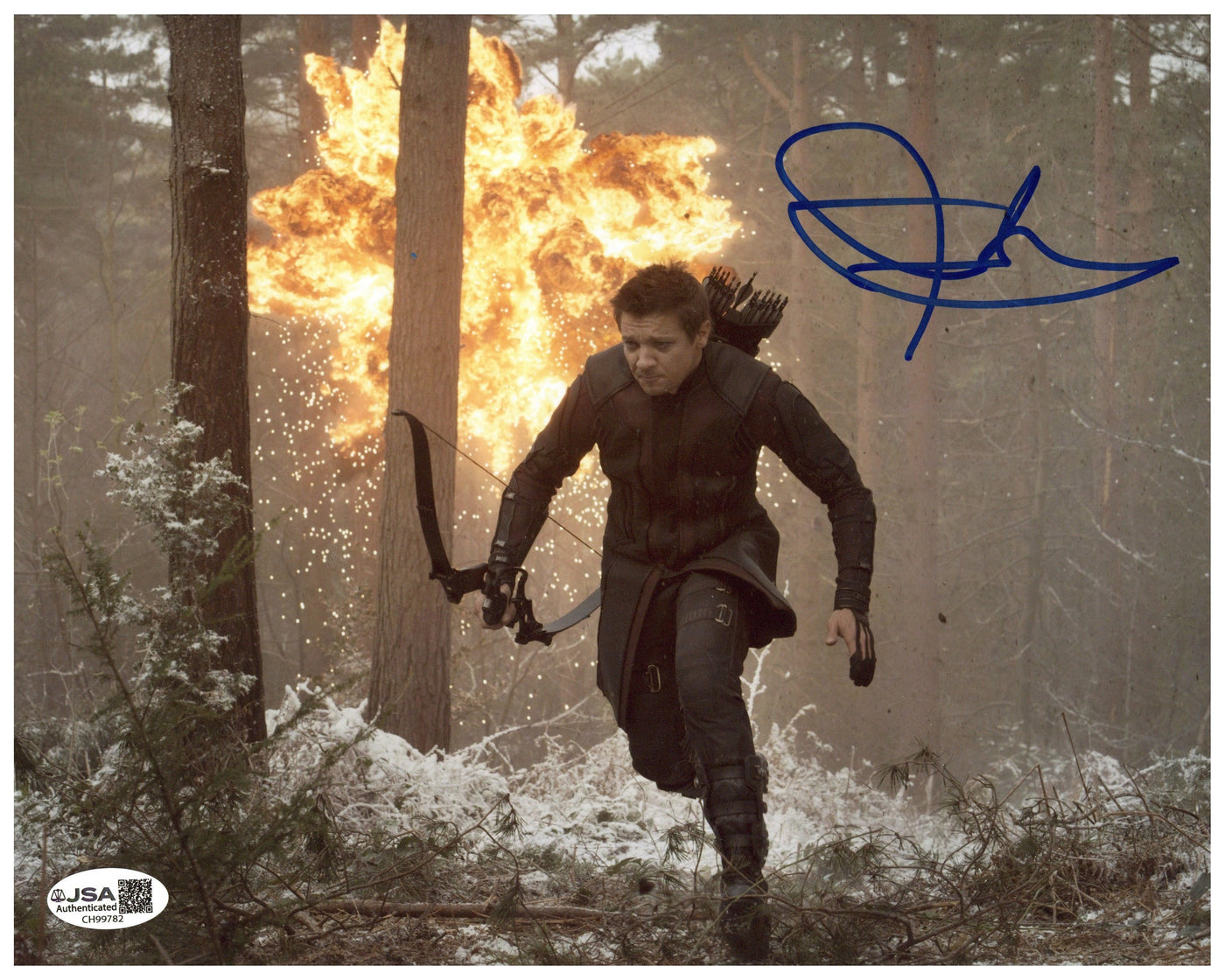 Jeremy Renner Signed 8x10 Photo Marvel Hawkeye Authentic Autographed JSA COA