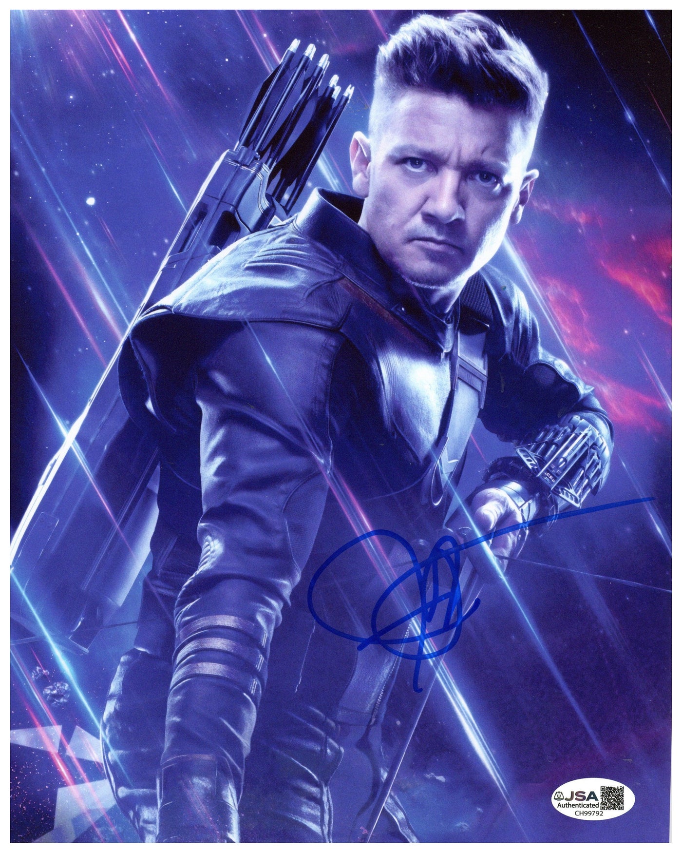 Jeremy Renner Signed 8x10 Photo Marvel Hawkeye Autographed JSA COA 2