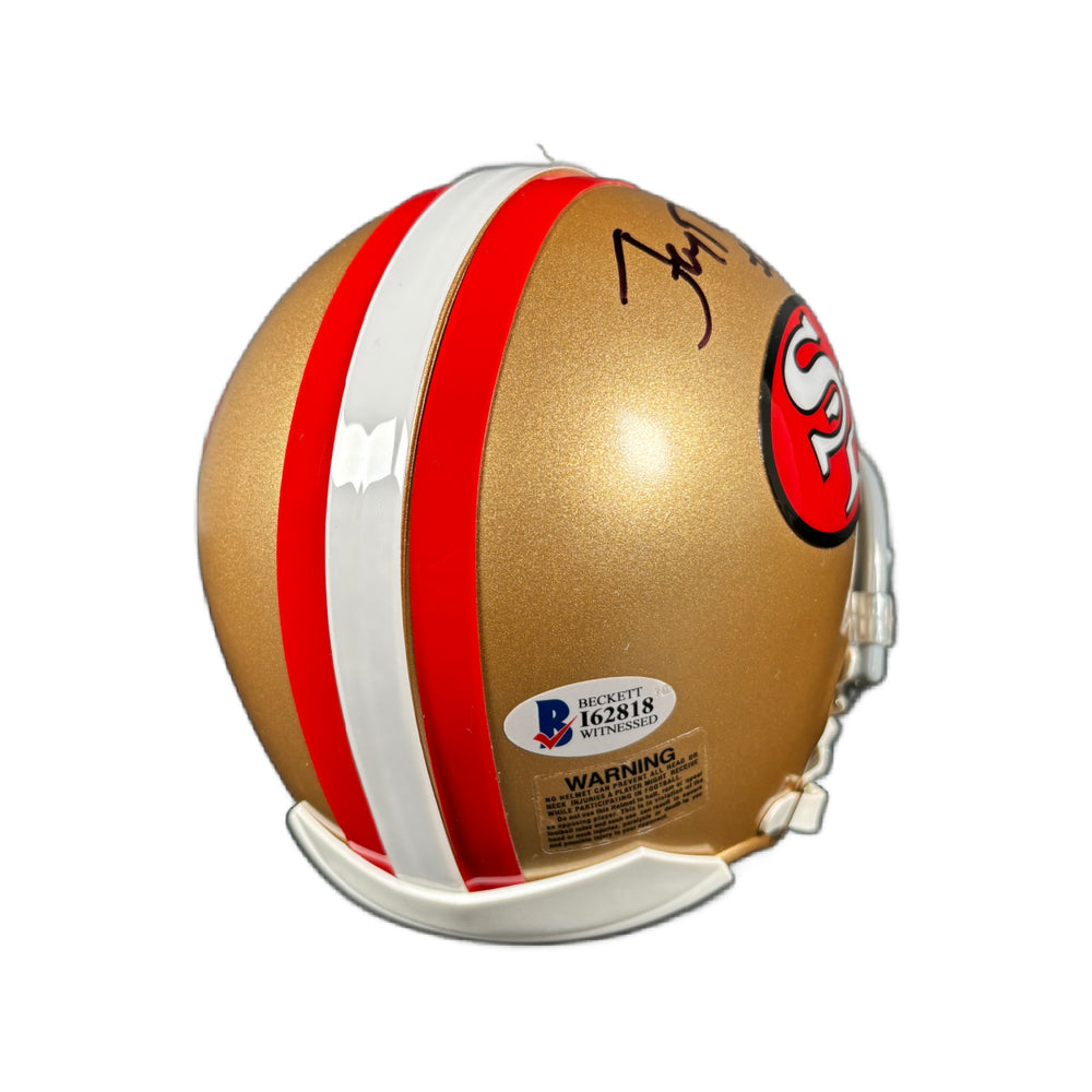 Jerry Rice Signed San Francisco 49ers Mini Helmet Autographed JSA COA