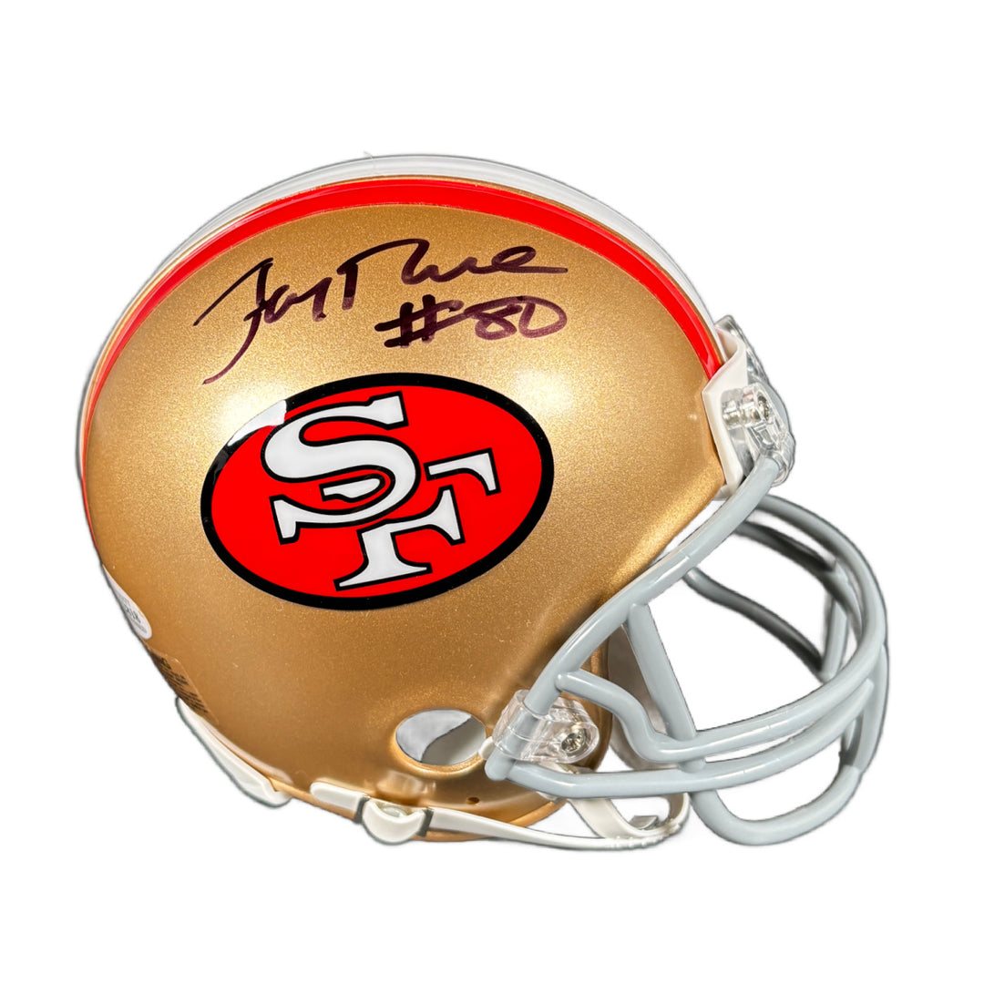 Jerry Rice Signed San Francisco 49ers Mini Helmet Autographed JSA COA