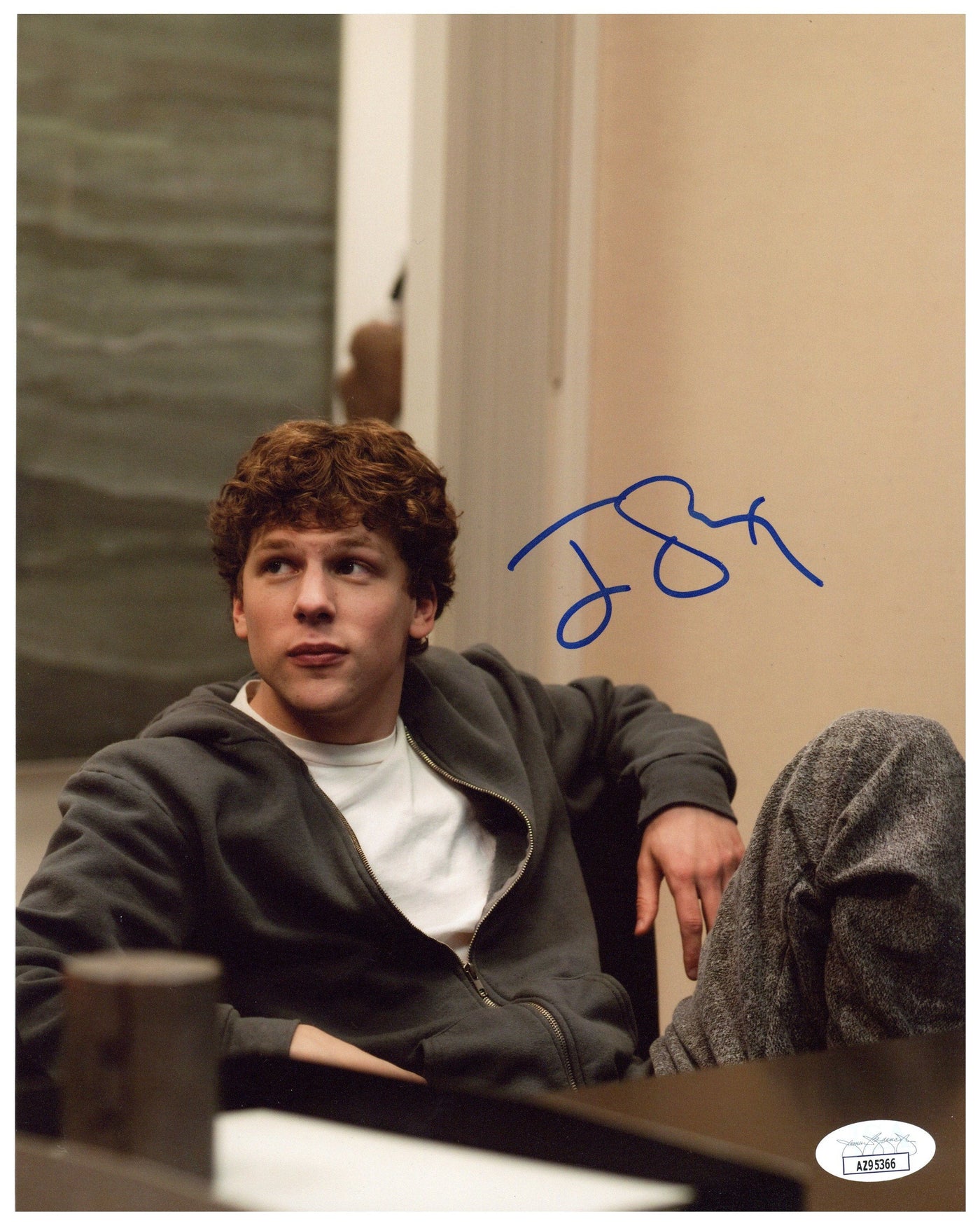 Jesse Eisenberg Autograph 8x10 Photo Mark The Social Network Signed JSA COA 2