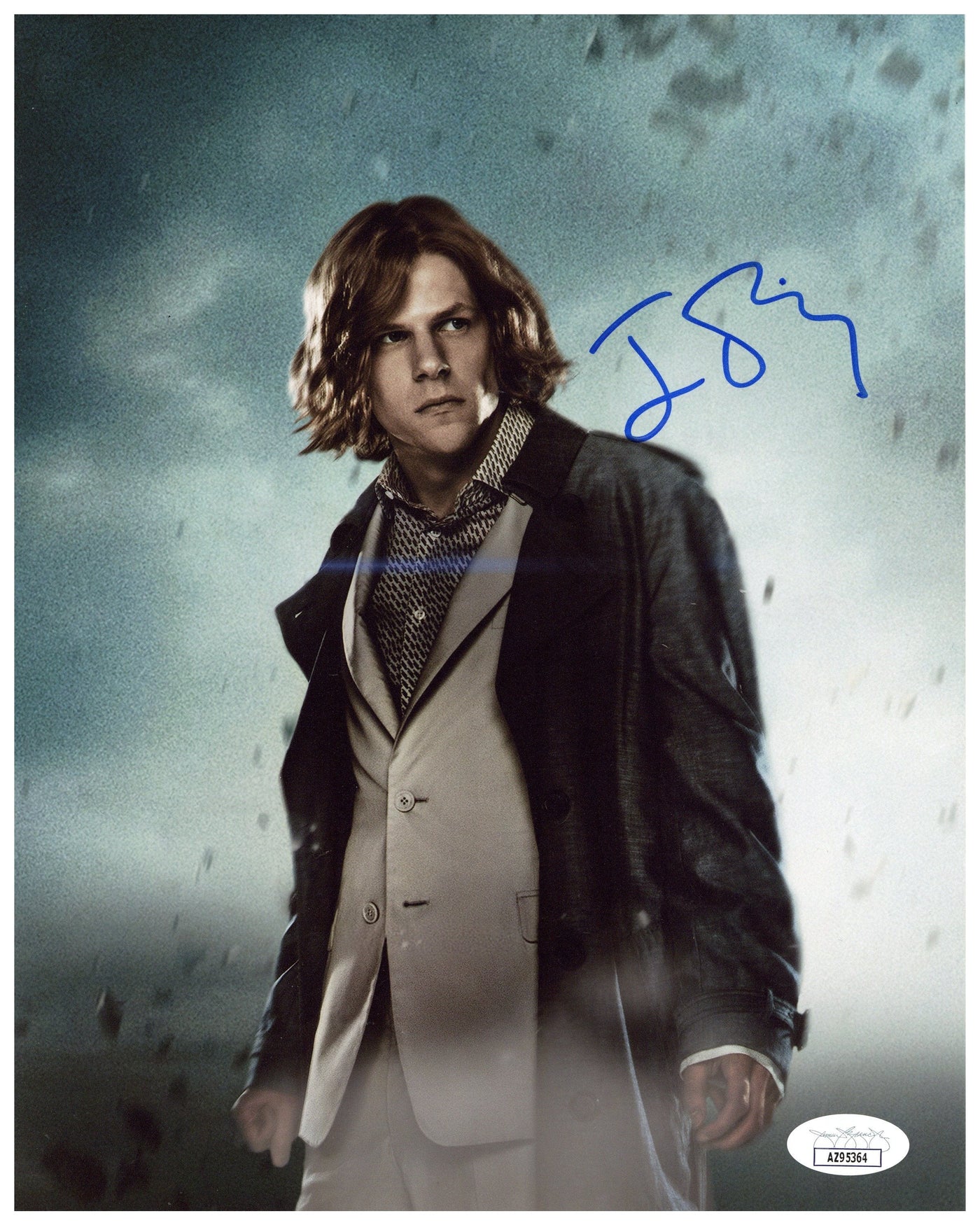 Jesse Eisenberg Signed 8x10 Photo Batman v Superman Autographed JSA COA