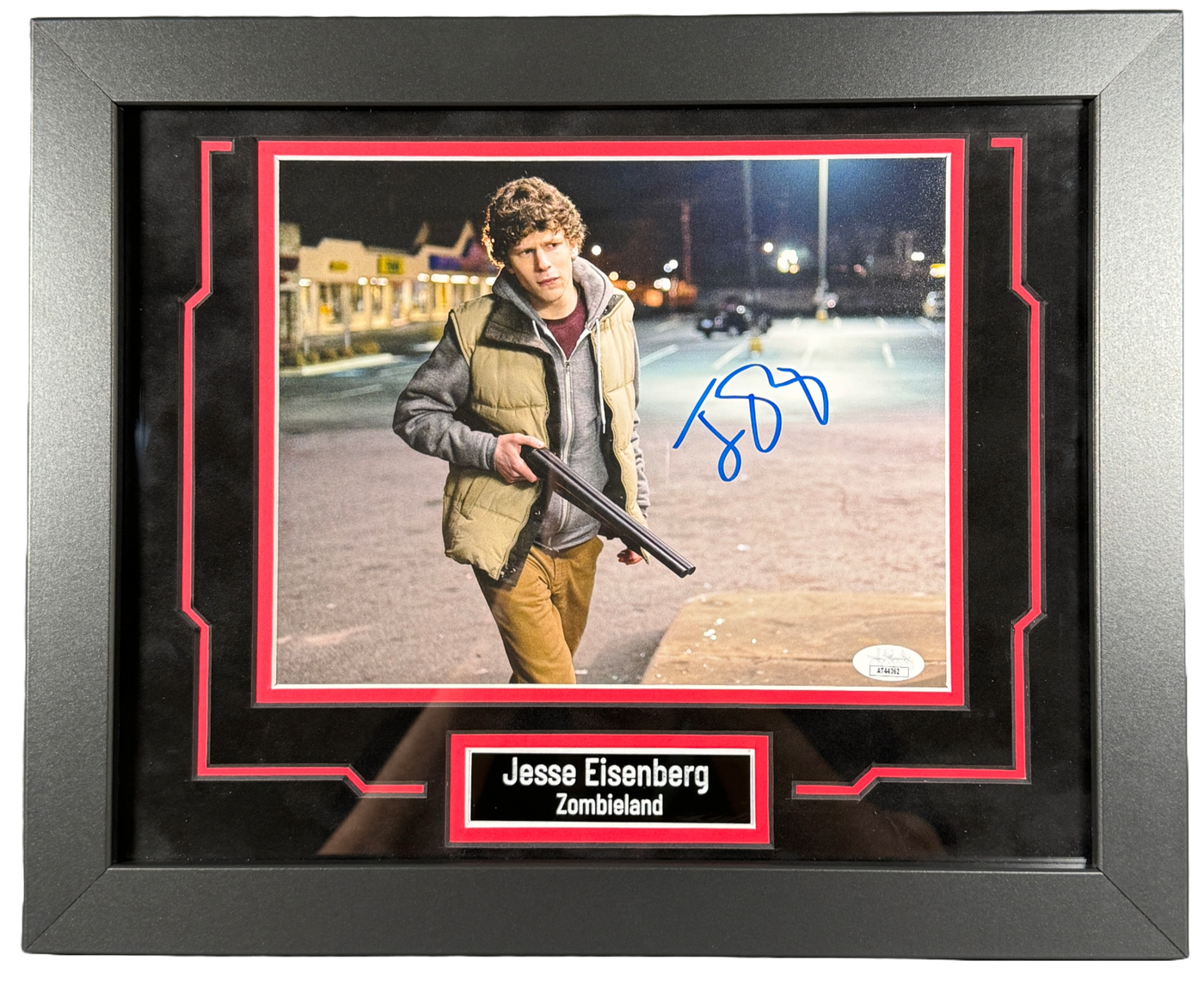 Jesse Eisenberg Signed & Custom Framed 8x10 Photo Zombieland Autographed JSA COA