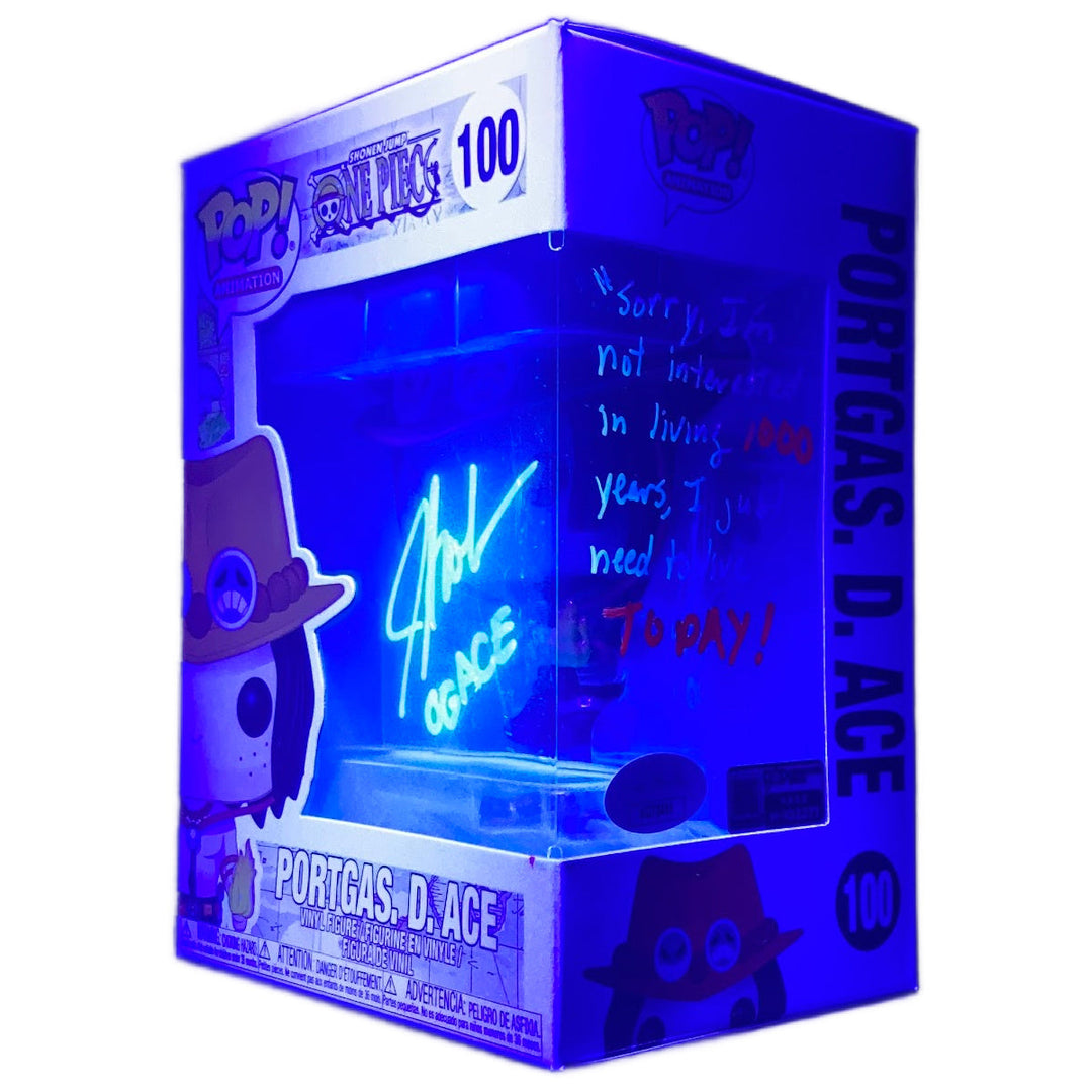 Jesse Hooker signed Portgas. D. Ace Funko Pop #100 JSA COA #1