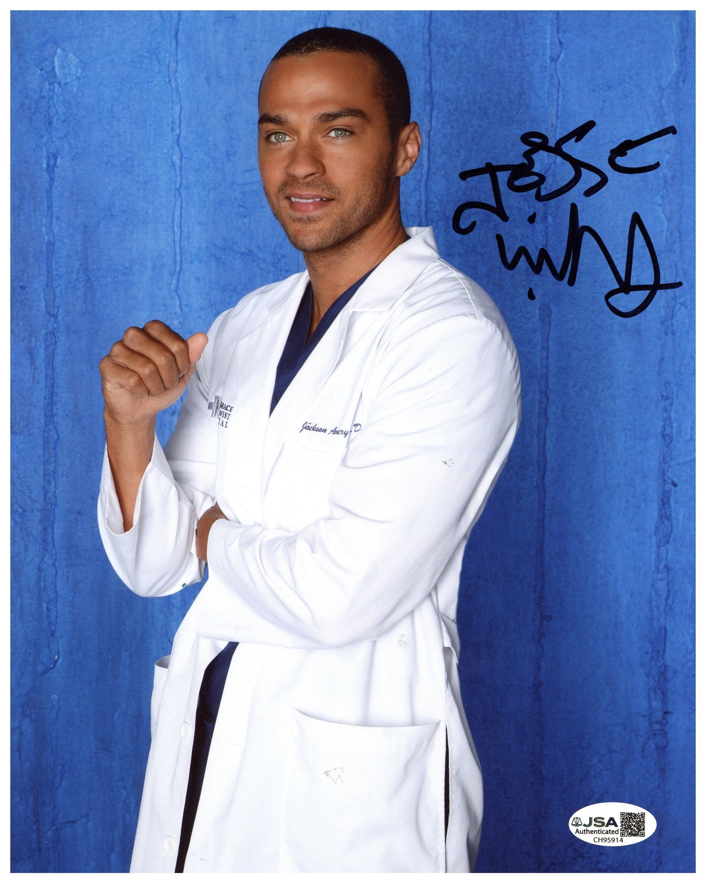 Jesse Williams Signed 8x10 Photo Grey's Anatomy Autographed JSA COA 2