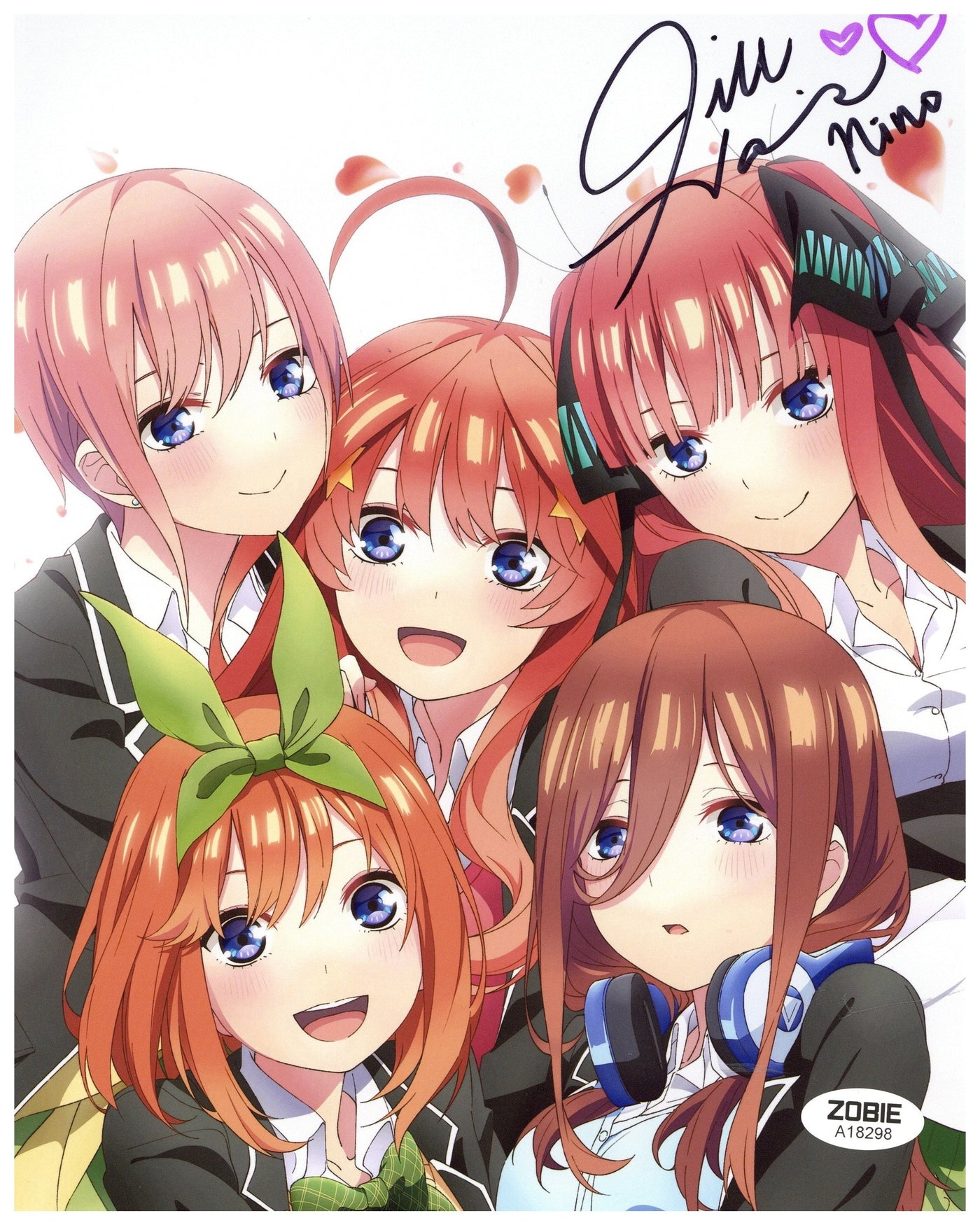Jill Harris Signed 8x10 Photo The Quintessential Quintuplets Autographed Zobie COA in
