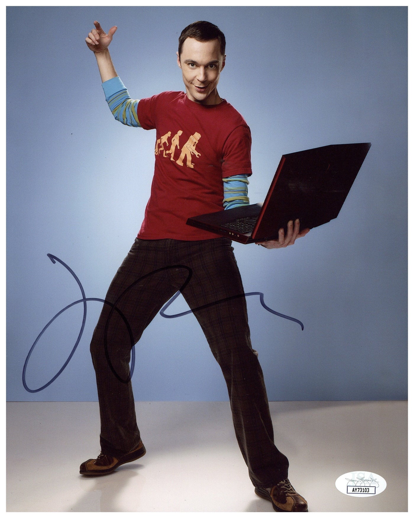 Jim Parsons Signed 8x10 Photo Big Bang Theory Sheldon Cooper Autographed JSA #1