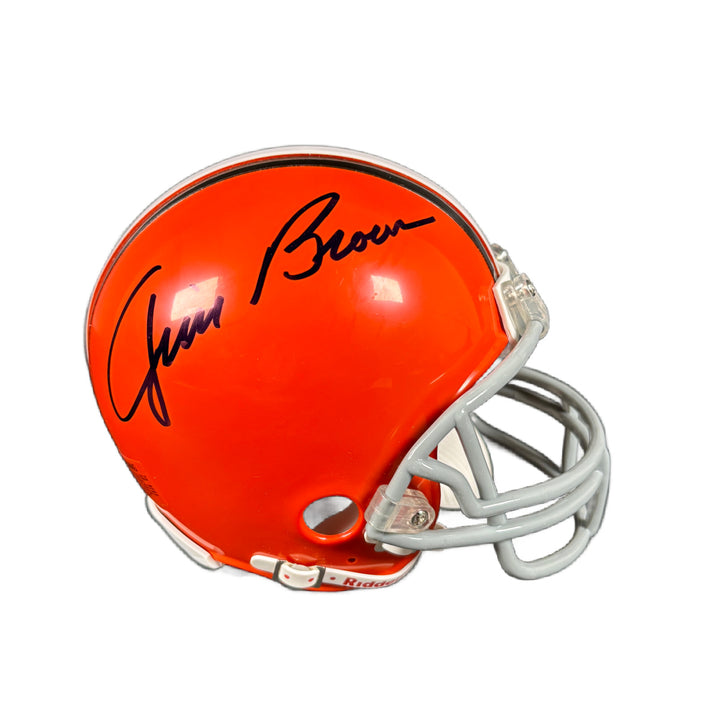 Jim Brown Signed Cleveland Browns Mini Helmet Authentic Autographed JSA COA