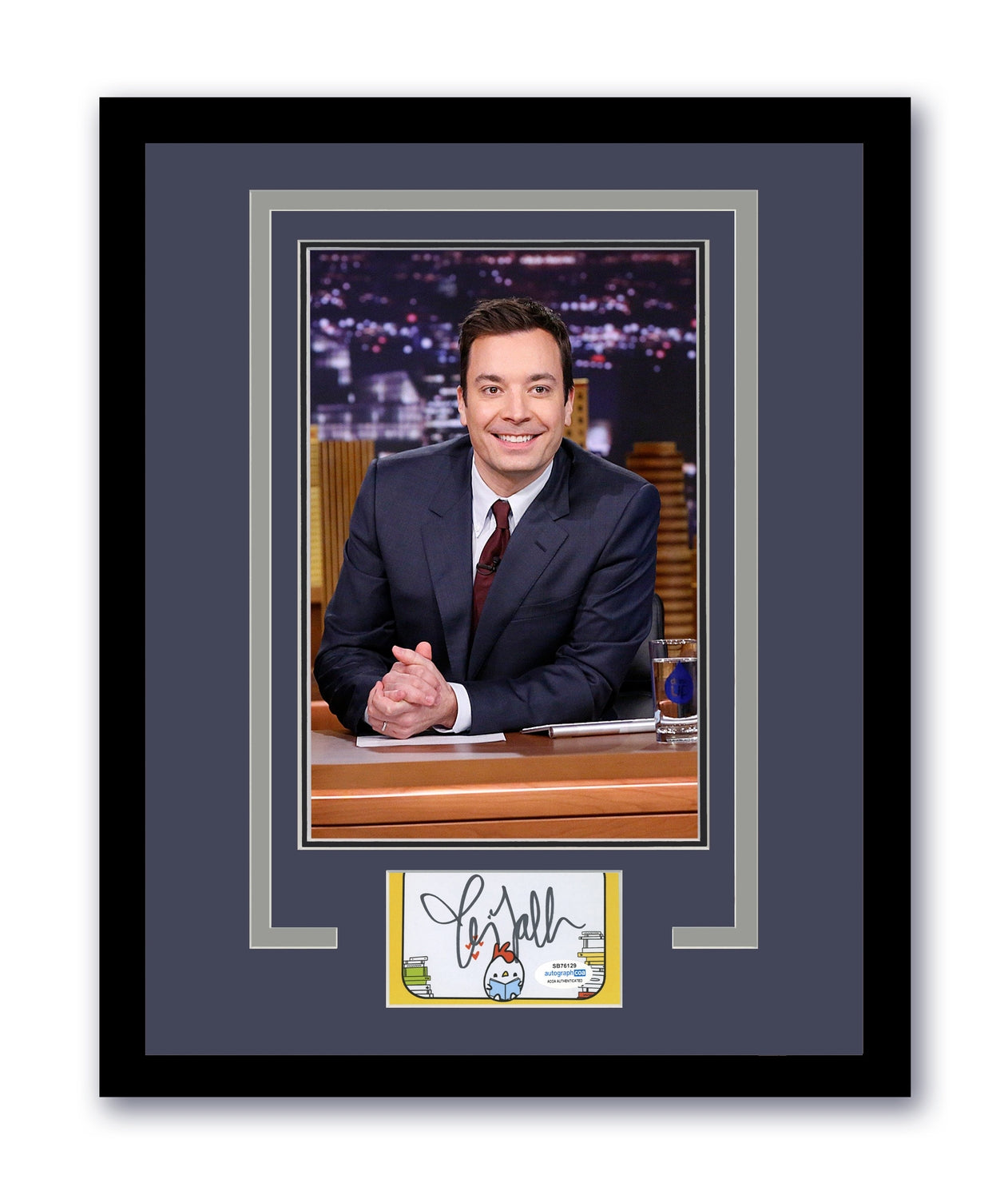 Jimmy Fallon Signed Cut 11x14 The Tonight Show Autographed Authentic ACOA 2