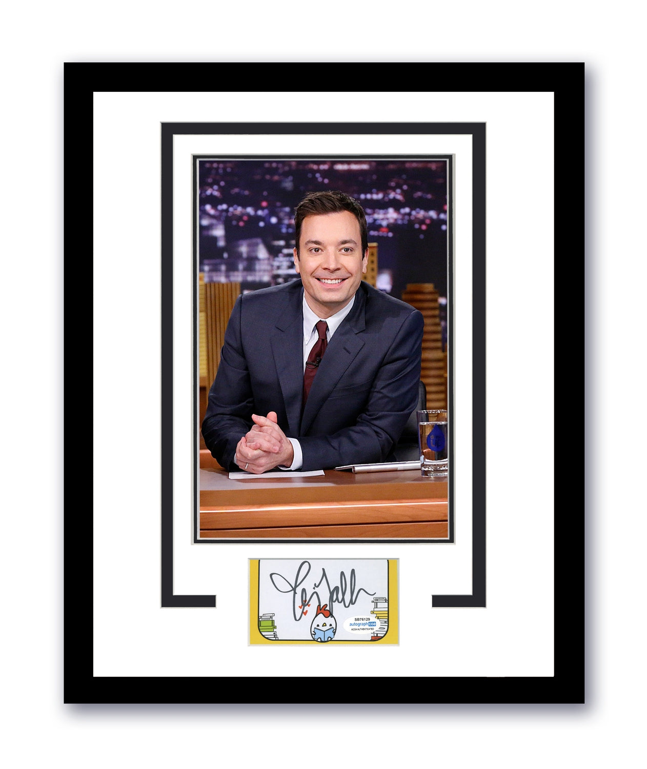 Jimmy Fallon Signed Cut 11x14 The Tonight Show Autographed Authentic ACOA