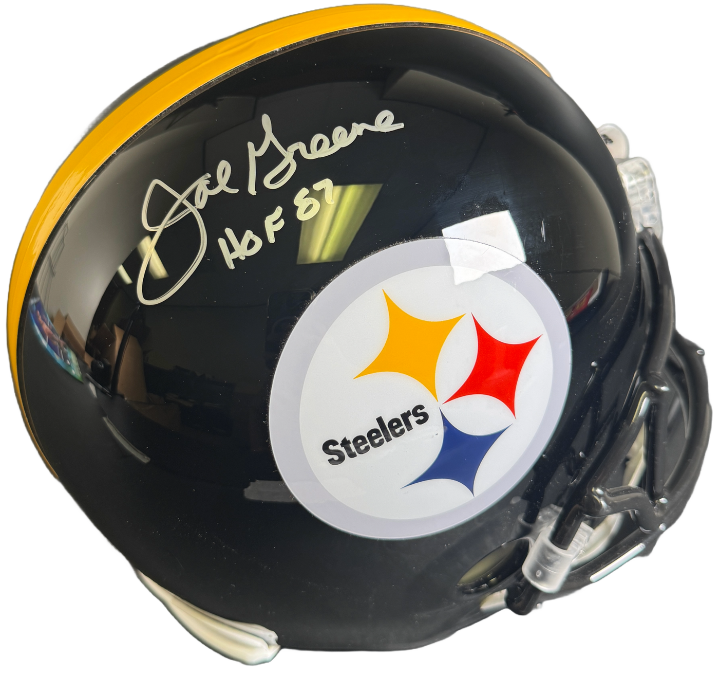 Joe Greene Signed Pittsburgh Steelers F/S Helmet BAS COA