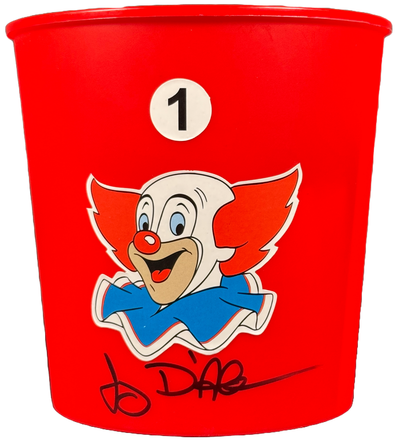 Joey D'Auria Signed Bozo The Clown Bucket Bonanza Grand Prize Game Prop JSA COA