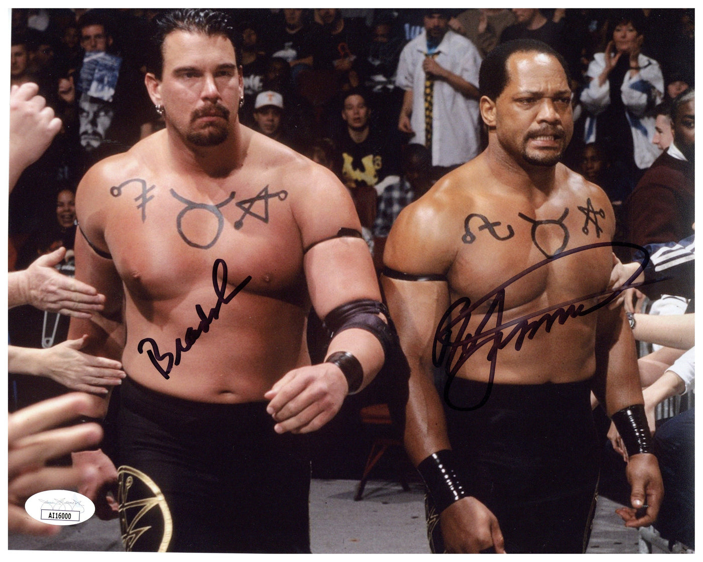John Bradshaw & Ron Simmons Signed 8x10 Photo WWE APA Autographed JSA COA