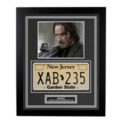 Image of John Wick Custom Framed 1969 Ford Mustang License Plate Prop Wall Display