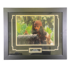 Image of Johnny Depp Signed 11x14 Photo Framed Pirates of the Caribbean Autographed ACOA