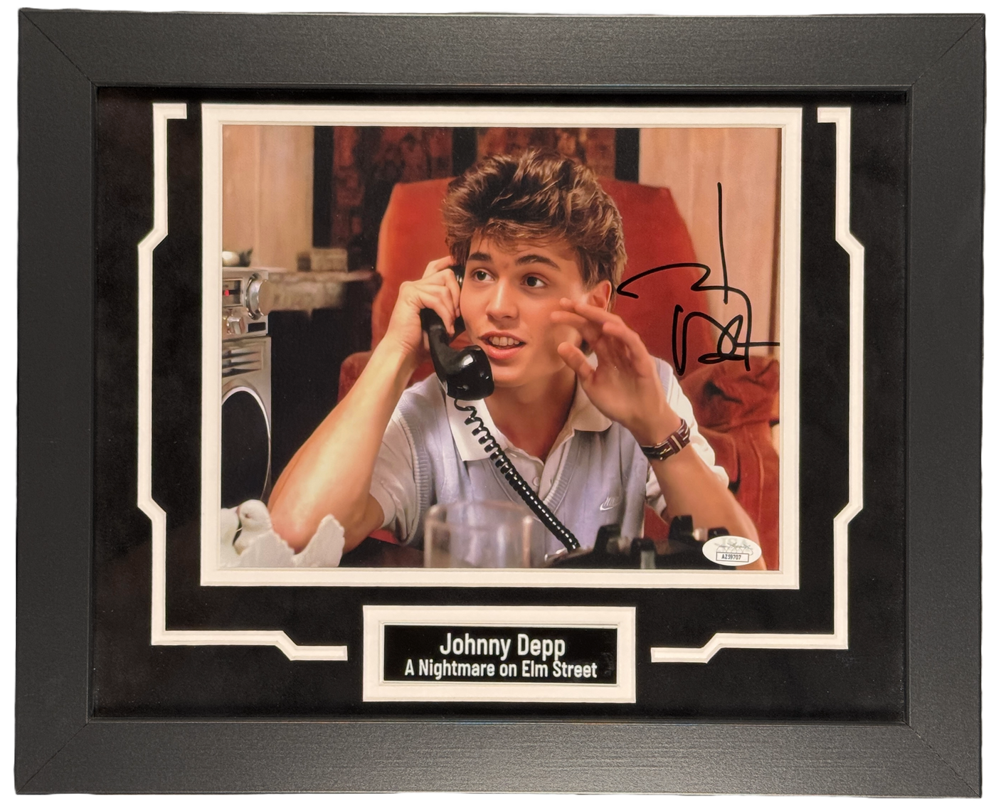 Johnny Depp Signed Custom Framed 8x10 Photo A Nightmare On Elm Street JSA COA