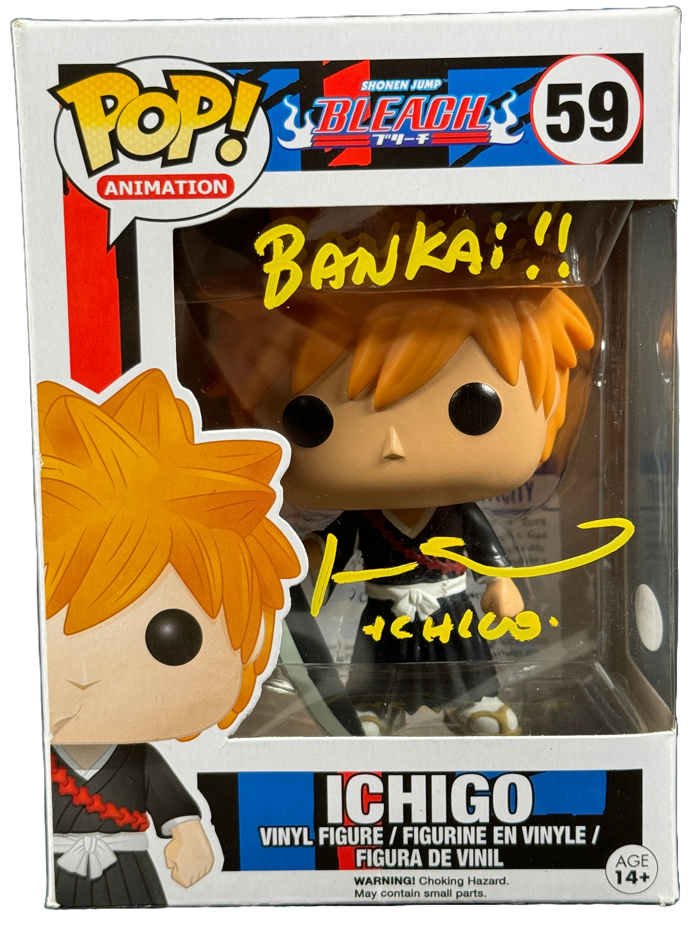 Johnny Yong Bosch Signed Funko POP Bleach Ichigo Kurosaki Autograph PSA 2