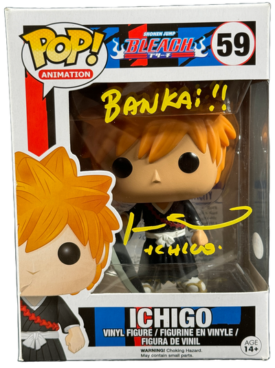 Johnny Yong Bosch Signed Funko POP Bleach Ichigo Kurosaki Autograph PSA 2