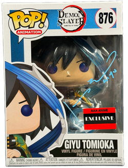 Image of Johnny Yong Bosch Signed Funko POP Demon Slayer Giyu Tomioka Autograph PSA COA
