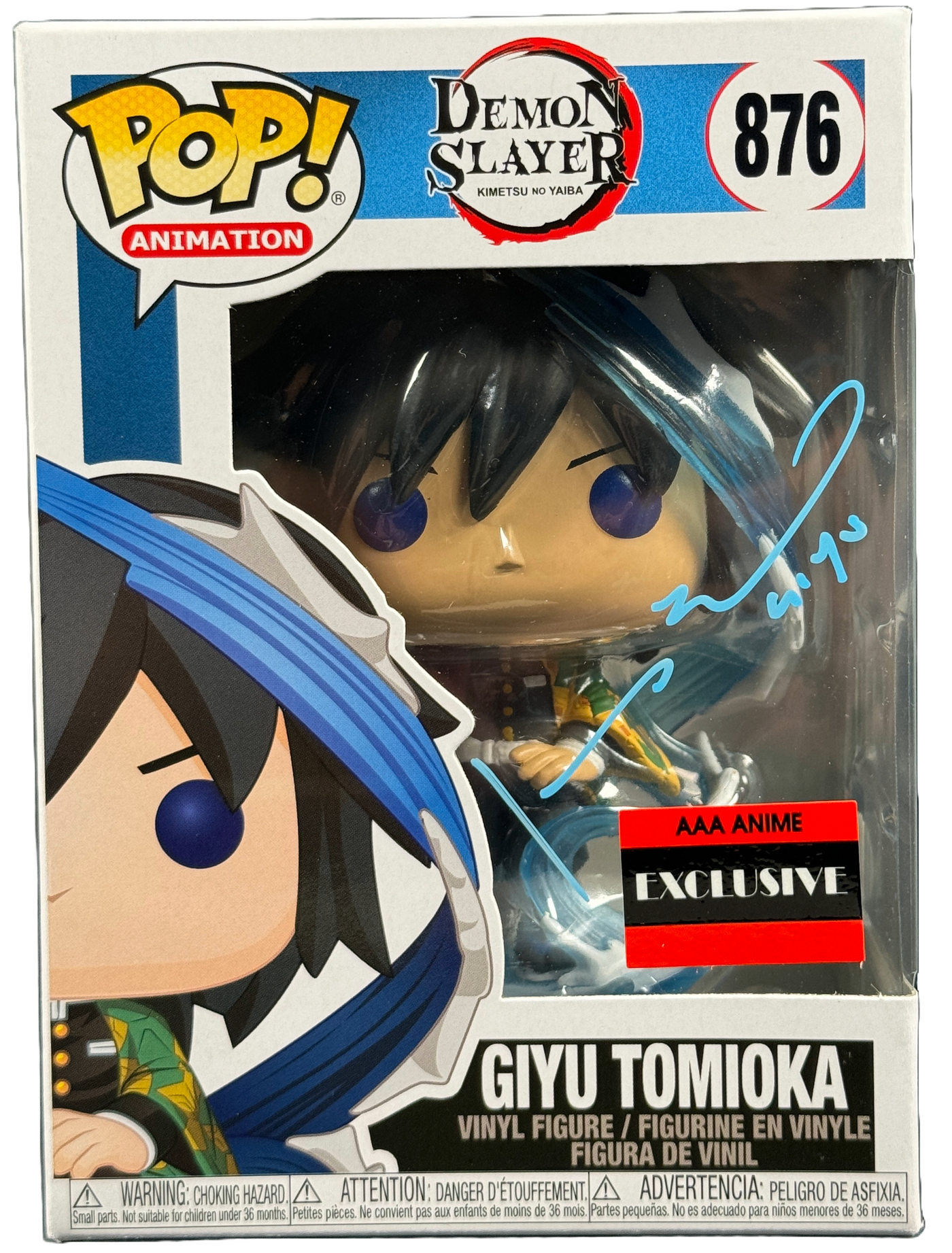 Johnny Yong Bosch Signed Funko POP Demon Slayer Giyu Tomioka Autograph PSA COA