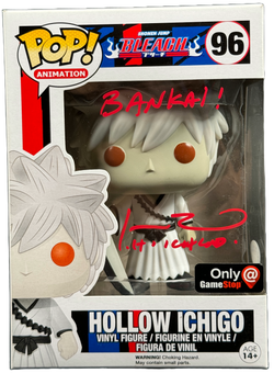 Image of Johnny Yong Bosch Signed Funko POP Gamestop Bleach Hollow Ichigo Autograph PSA 2