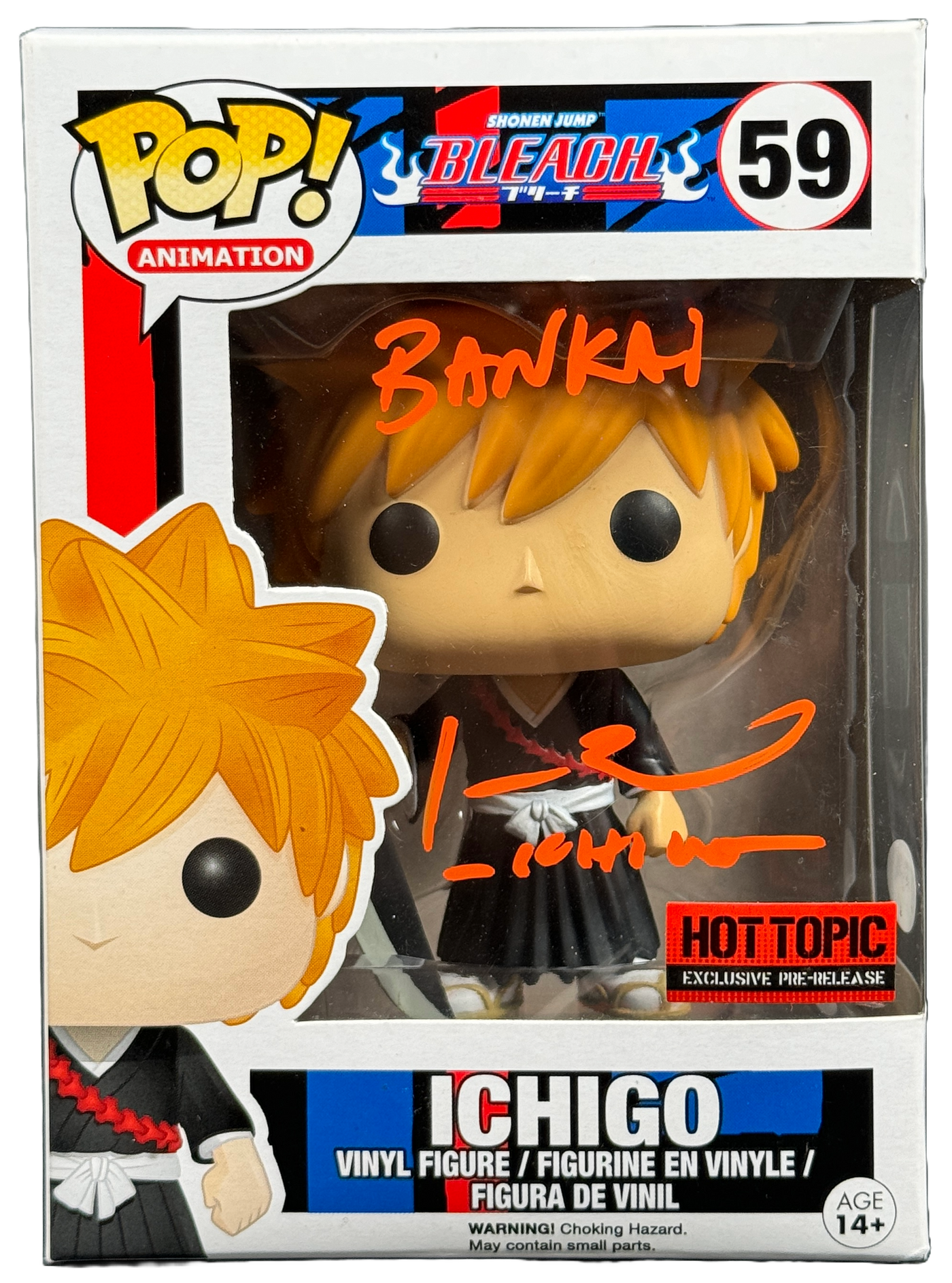 Johnny Yong Bosch Signed Funko POP Hot Topic Pre Release Ichigo Autograph PSA