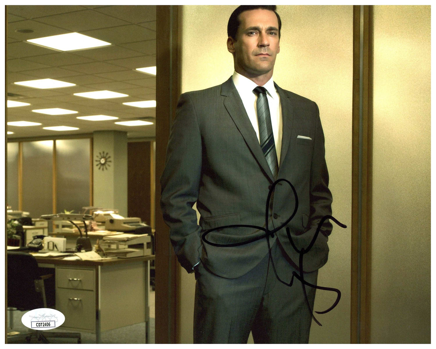Jon Hamm Signed 8x10 Photo Mad Men Autographed JSA COA