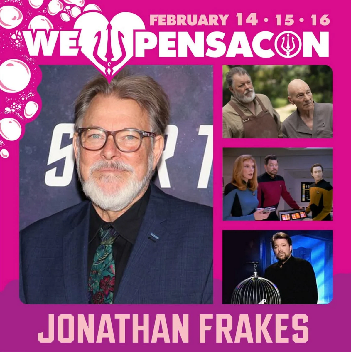 Jonathan Frakes Official Autograph Mail-In Service - Pensacon 2025