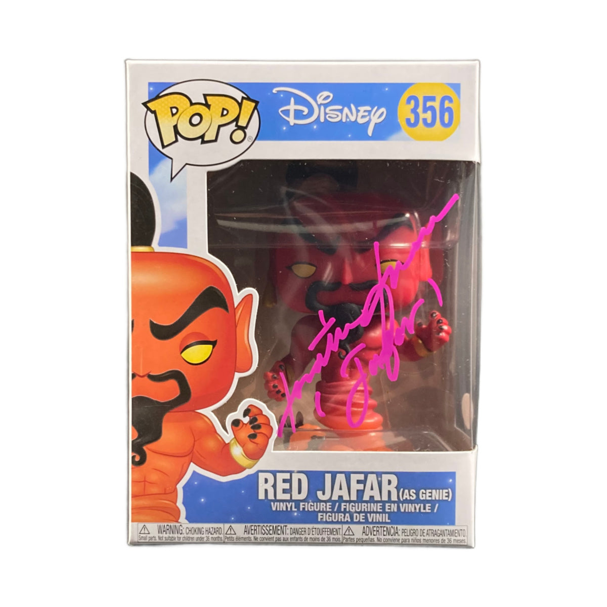 Jonathan Freeman Signed Funko POP Disney Aladdin Red Jafar Autographed JSA COA 3