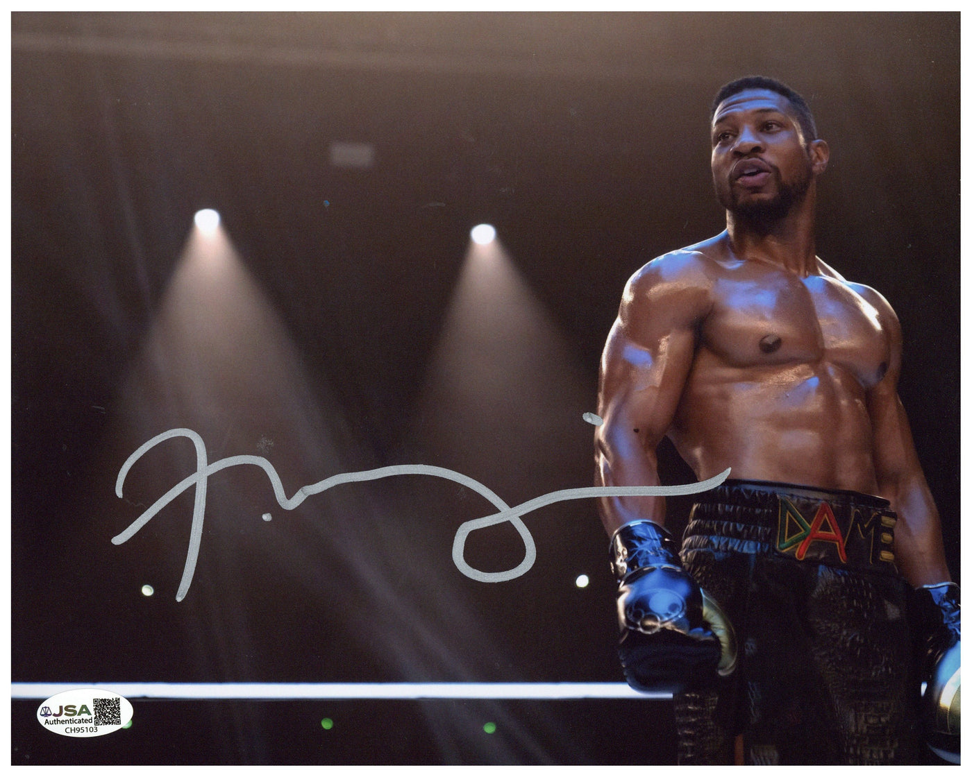 Jonathan Majors Signed 8x10 Photo Creed Damian Anderson Autographed JSA COA 2