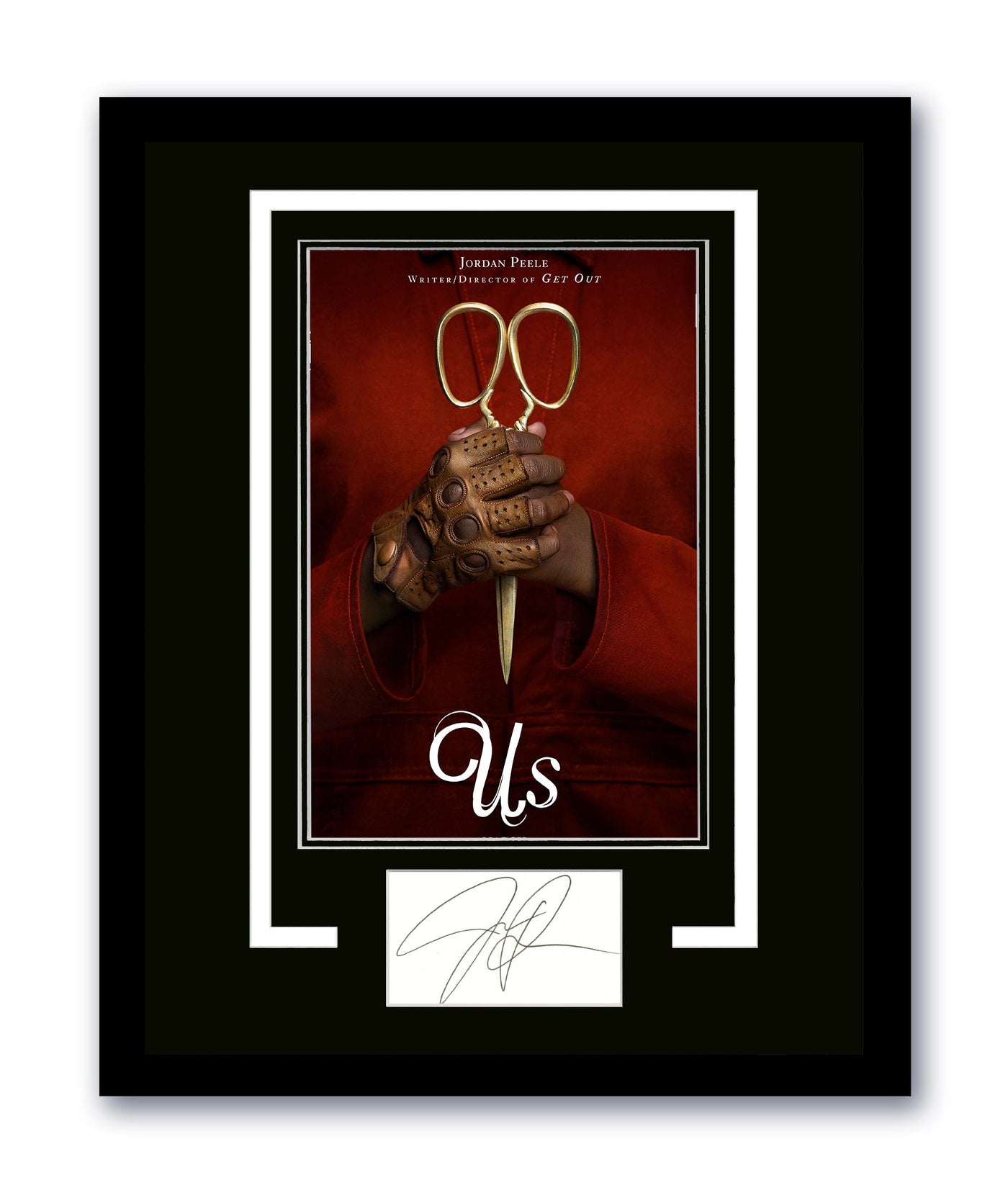 Jordan Peele Signed Cut Framed US Autographed Wall Display JSA COA