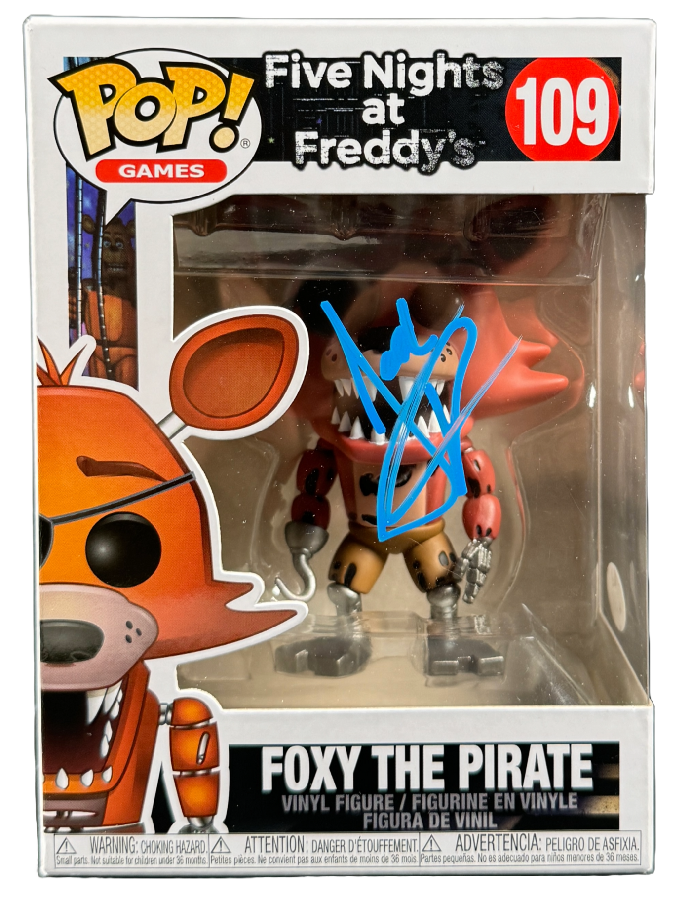 Josh Hutcherson "Foxy the Pirate" Signed Funko Pop #109 Five Nights at Freddy's Autographed JSA COA 2