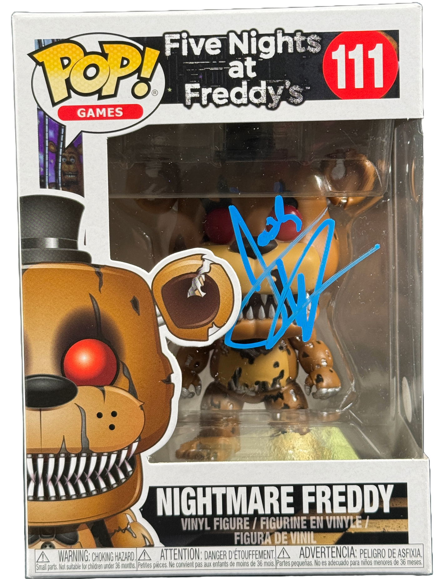 Josh Hutcherson Signed Funko Pop Five Nights at Freddy's Nightmare Freddy JSA